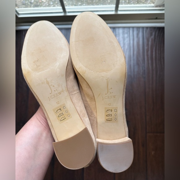 J Crew Women’s Anya Cream Suede Block Heels Size 12 - Picture 9 of 16